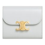 CELINE SMALL FLAP WALLET TRIOMPHE IN SHINY CALFSKIN MOON