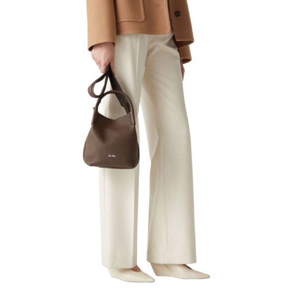 LORO PIANA SMALL BALE BAG DARK CHOCOLATE LIQUORICE - Image 12