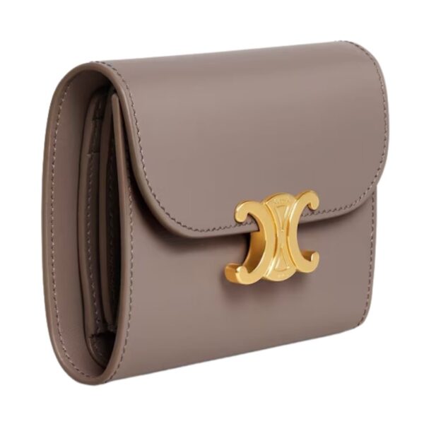 CELINE SMALL FLAP WALLET TRIOMPHE IN SHINY CALFSKIN PEBBLE - Image 16