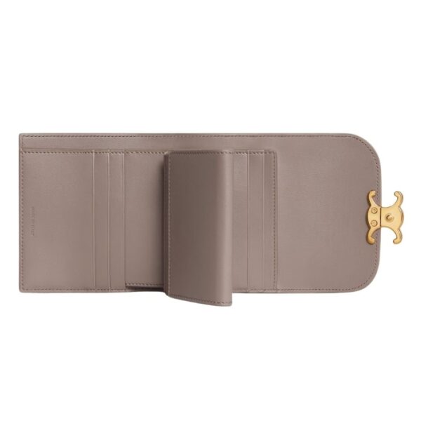 CELINE SMALL FLAP WALLET TRIOMPHE IN SHINY CALFSKIN PEBBLE - Image 17