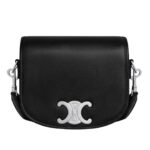 CELINE SMALL BESACE STRAP TRIOMPHE IN SUPPLE NATURAL CALFSKIN BLACK