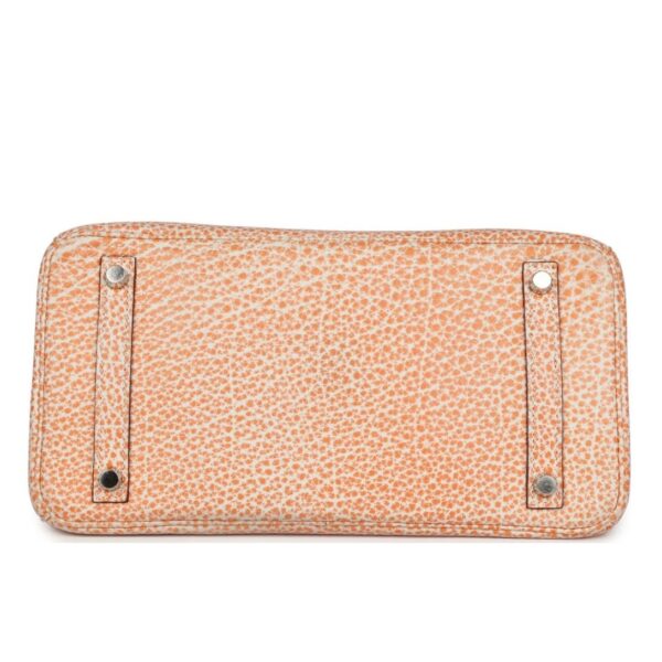 VINTAGE HERMÈS BIRKIN 30 ORANGE DALMATIAN BUFFALO PALLADIUM HARDWARE - Image 5