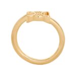 CELINE TRIOMPHE ASYMMETRIC RING IN BRASS WITH GOLD FINISH