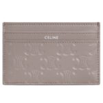 CELINE MEDIUM CARD HOLDER IN CALFSKIN WITH TRIOMPHE EMBOSSED PEBBLE