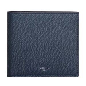 CELINE BI FOLD WALLET IN GRAINED CALFSKIN BLACK