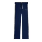 CELINE TRACKSUIT PANTS IN DOUBLE FACE JERSEY NAVY-OFF WHITE