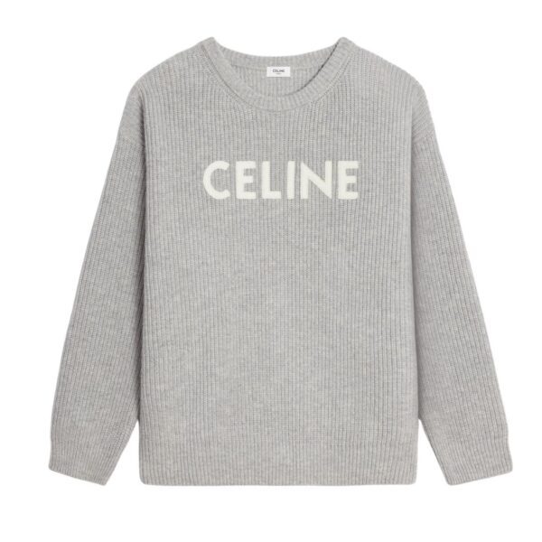 CELINE OVERSIZED SWEATER IN RIBBED WOOL BLACK - Image 2