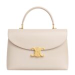 CELINE MEDIUM NINO BAG IN SMOOTH SATINATED CALFSKIN PALE BEIGE
