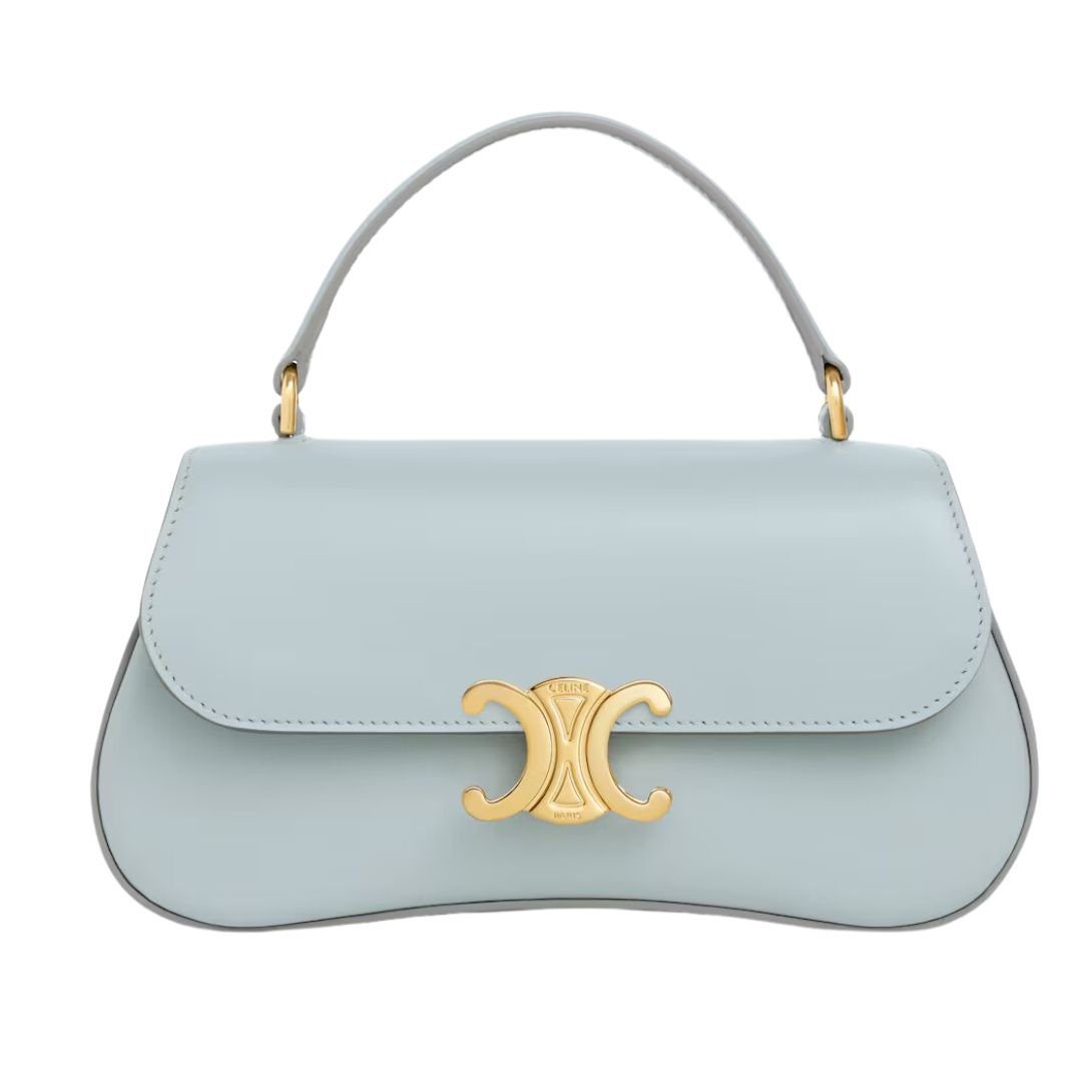 CELINE TEEN CELINE LOLA IN SHINY CALFSKIN ICE BLUE
