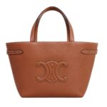 CELINE MINI CABAS ANAIS CUIR TRIOMPHE IN GRAINED CALFSKIN TAN