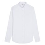 CELINE LOOSE SHIRT WITH INVERTED COLLAR IN COTTON POPLIN WHITE