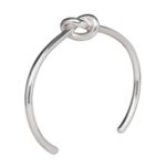 CELINE KNOT EXTRA THIN BRACELET IN BRASS WITH RHODIUM FINISH