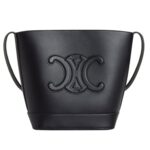 CELINE SMALL BUCKET CUIR TRIOMPHE IN SMOOTH CALFSKIN BLACK