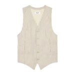 CELINE VEST IN STRIPED WOOL GABARDINE