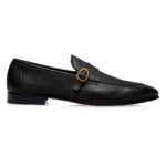 TOM FORD GRAIN DOVER BUCKLE LOAFER BLACK