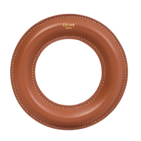 CELINE BANGLE IN LAMBSKIN TAN