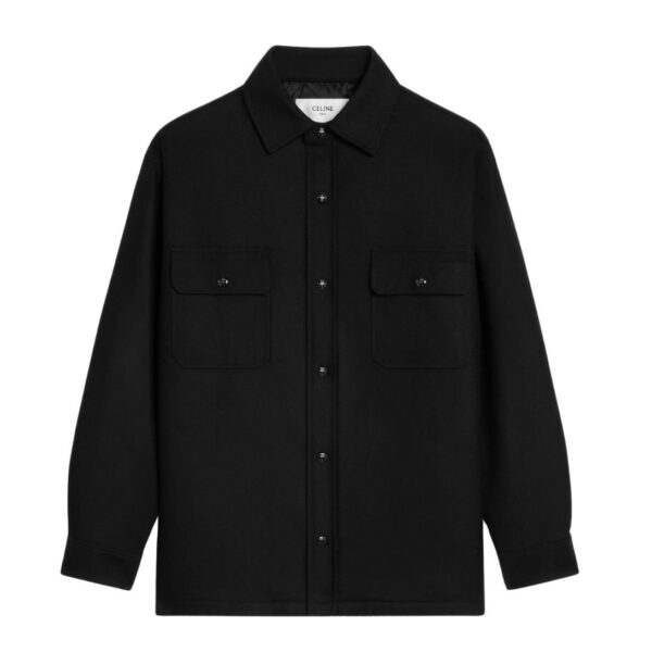 CELINE OVERSHIRT IN CASHMERE FLANNEL