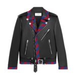 CELINE BRAIDED BIKER IN CALFSKIN BLACK