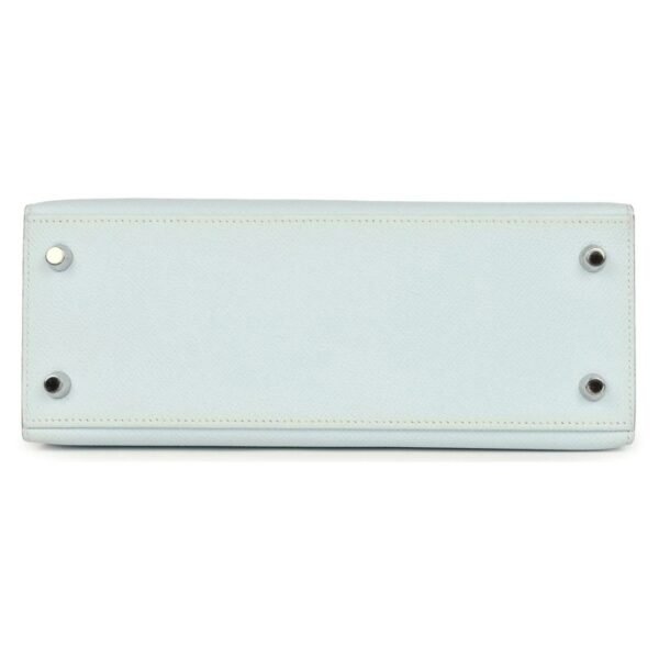 PRE-OWNED HERMÈS KELLY SELLIER 25 BLEU BRUME EPSOM PALLADIUM HARDWARE - Image 5