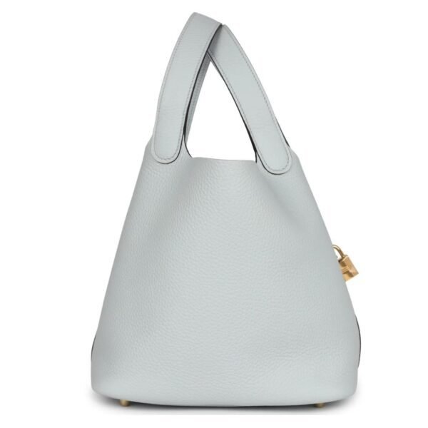 HERMÈS PICOTIN LOCK 22 BLEU PALE CLEMENCE GOLD HARDWARE - Image 5