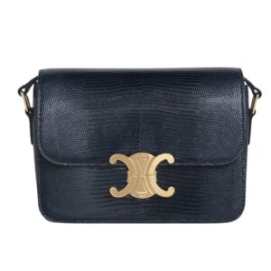 CELINE TEEN TRIOMPHE BAG IN LIZARD VINTAGE ROSE