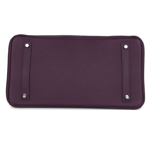 PRE-OWNED HERMÈS BIRKIN 35 CASSIS TOGO PALLADIUM HARDWARE - Image 5