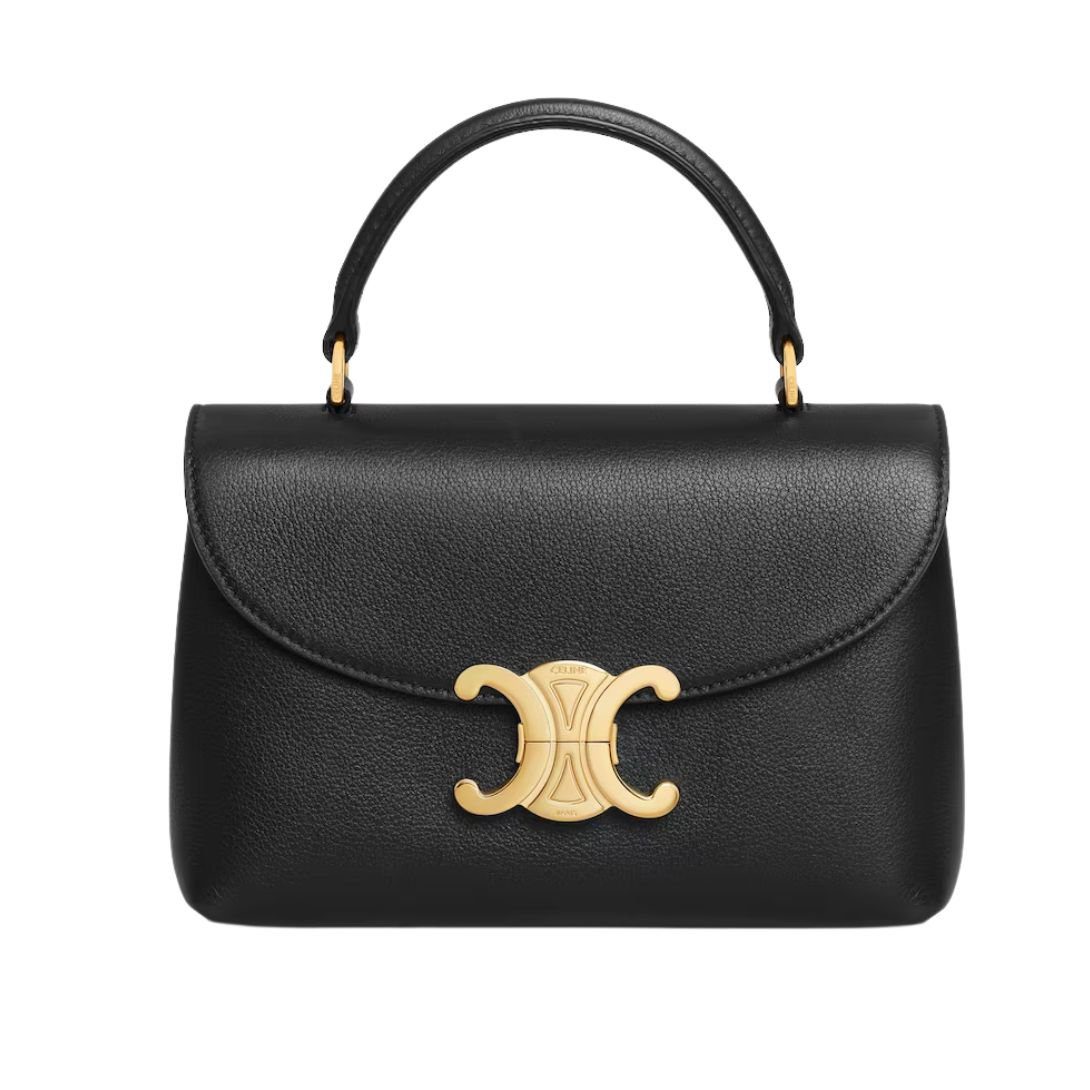 CELINE TEEN NINO BAG IN SUPPLE GRAINED CALFSKIN BLACK