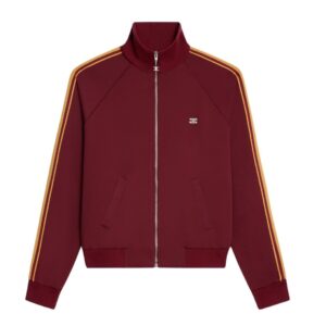 CELINE TRACKSUIT JACKET IN DOUBLE FACE JERSEY BLACK-ECRU