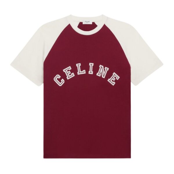 CELINE LOOSE T SHIRT IN COTTON JERSEY BLACK-WHITE - Image 2
