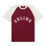 CELINE LOOSE T SHIRT IN COTTON JERSEY VINTAGE BURGUNDY