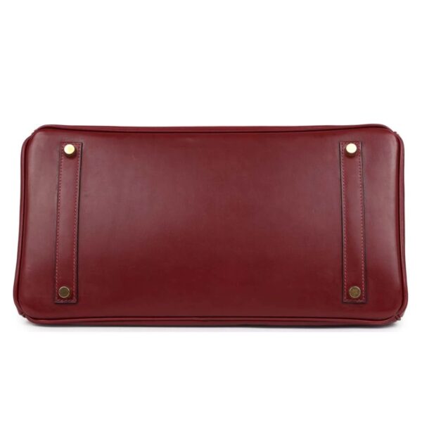 VINTAGE HERMÈS BIRKIN 35 ROUGE H BOX GOLD HARDWARE - Image 5