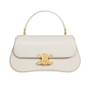 CELINE TEEN LOLA IN SHINY CALFSKIN WHITE COTTON
