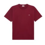 CELINE TRIOMPHE LOOSE T SHIRT IN COTTON JERSEY VINTAGE BURGUNDY-ECRU