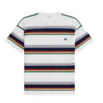 CELINE TRIOMPHE LOOSE T SHIRT IN JERSEY COTON RAYURE SURF OFF WHITE