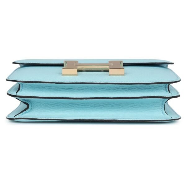 HERMÈS CONSTANCE 18 BLEU ZEPHYR CHEVRE PERMABRASS HARDWARE - Image 5