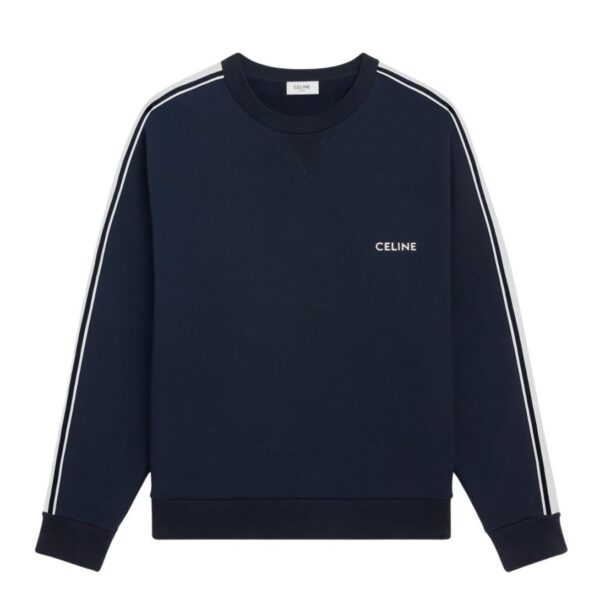CELINE LOOSE SWEATSHIRT IN COTTON FLEECE BLACK - Image 2