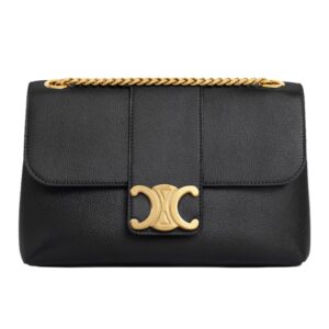 CELINE MEDIUM VICTOIRE BAG IN SUPPLE GRAINED CALFSKIN MOON