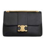 CELINE MEDIUM VICTOIRE BAG IN SUPPLE GRAINED CALFSKIN BLACK