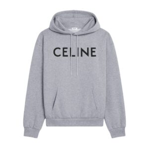 CELINE LOOSE HOODIE IN COTTON FLEECE BLACK