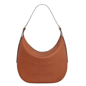 CELINE LARGE HELOÏSE CUIR TRIOMPHE BAG IN SUPPLE GRAINED CALFSKIN TAN