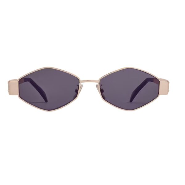 CELINE TRIOMPHE METAL 02 SUNGLASSES IN METAL GOLD-GREEN - Image 2