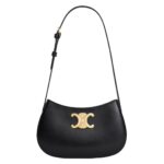CELINE MEDIUM TILLY BAG IN SHINY CALFSKIN BLACK