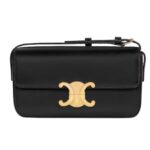 CELINE SHOULDER BAG CLAUDE IN SHINY CALFSKIN BLACK