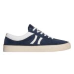 CELINE SUNSET LOW LACE UP SNEAKER IN SUEDE CALFSKIN AND CALFSKIN BLUE