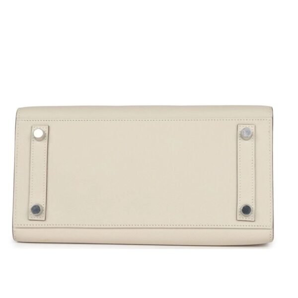 HERMÈS BIRKIN SELLIER 25 CRAIE EPSOM PALLADIUM HARDWARE - Image 7