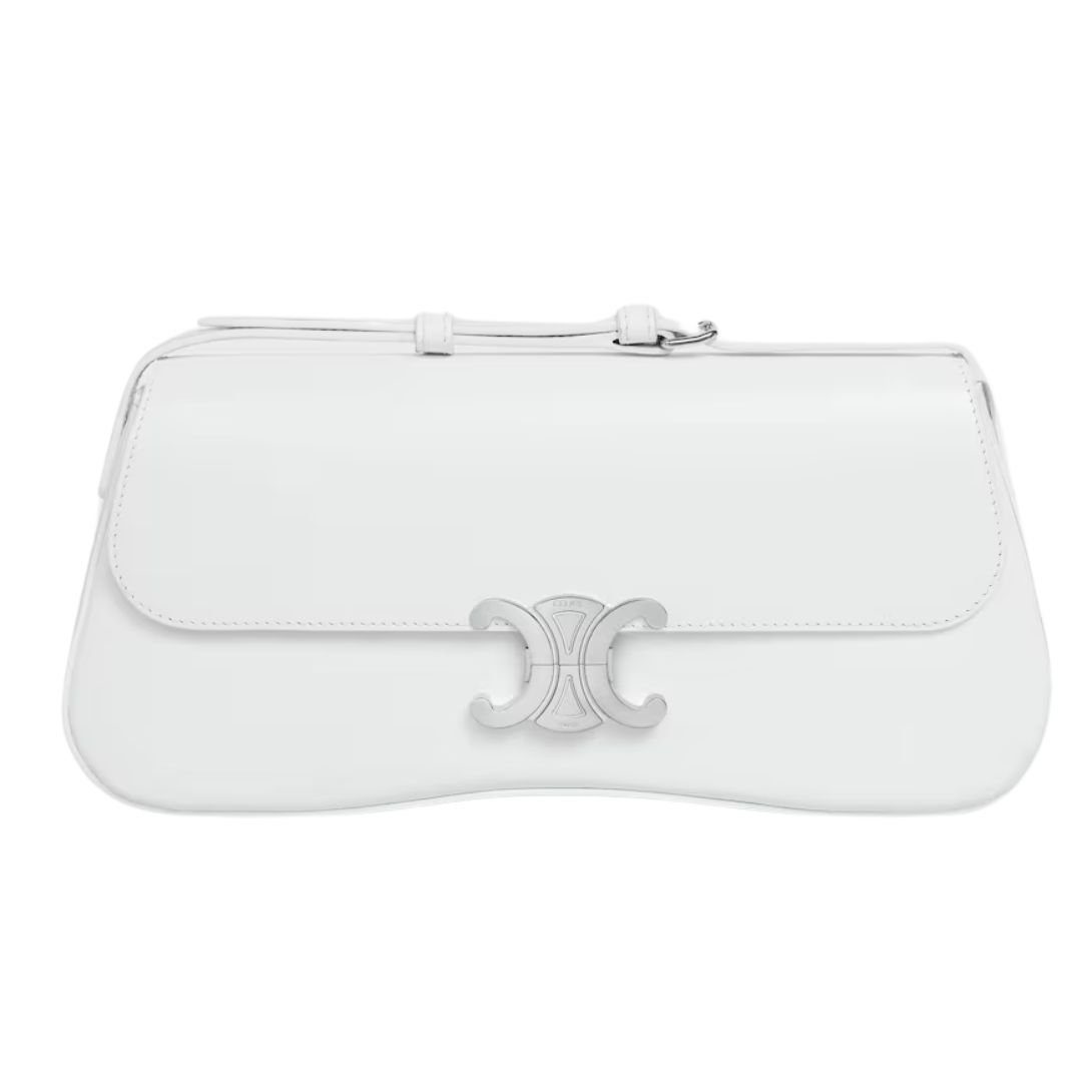 CELINE MEDIUM LOLA BAG IN SHINY CALFSKIN BLANC DE BLANC