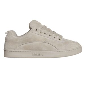CELINE HUNTINGTON LOW LACE UP SNEAKER IN SUEDE CALFSKIN AND MESH