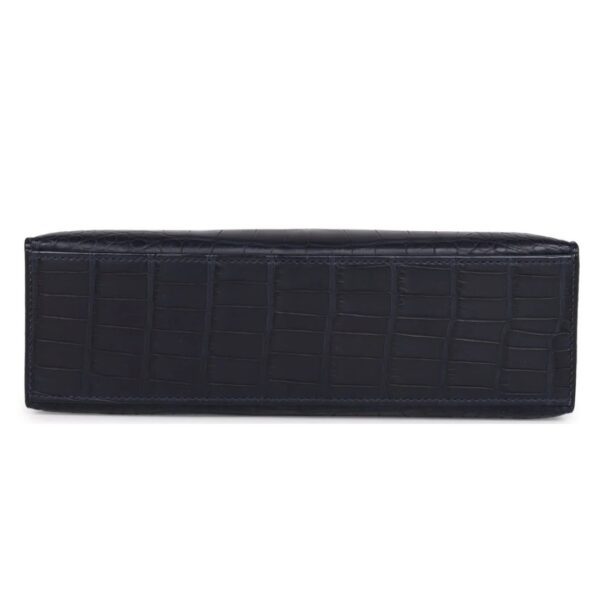 HERMÈS KELLY POCHETTE BLEU INDIGO MATTE ALLIGATOR GOLD HARDWARE - Image 5