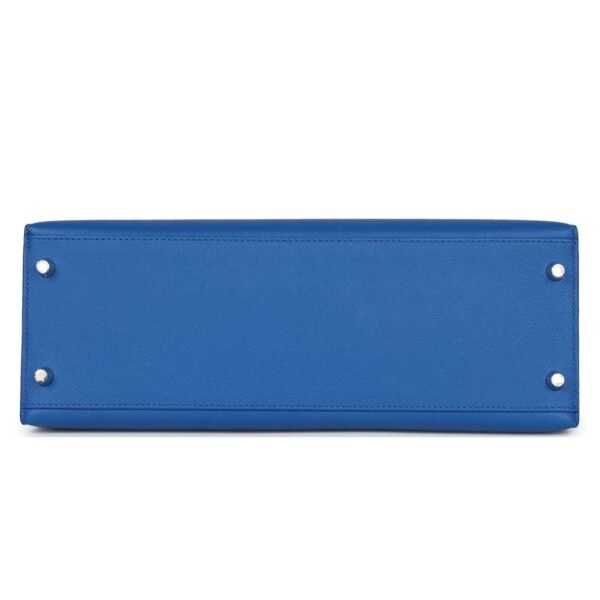 HERMÈS KELLY SELLIER 32 BLEU FRANCE EPSOM PALLADIUM HARDWARE - Image 5