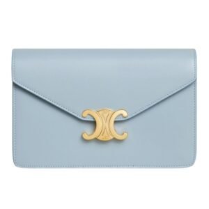 CELINE WALLET ON CHAIN MARGO IN SHINY CALFSKIN BLACK